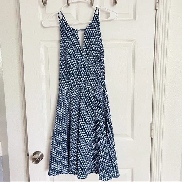 Forever 21 | Blue Fit And Flare Printed Chiffon Dress - Picture 7 of 10